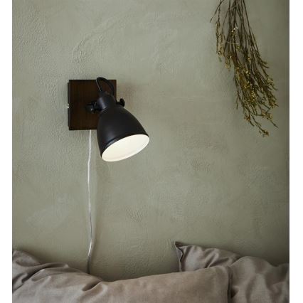 Markslöjd 108211 - Σποτ τοίχου NATIVE 1xE14/18W/230V μαύρο/καφέ