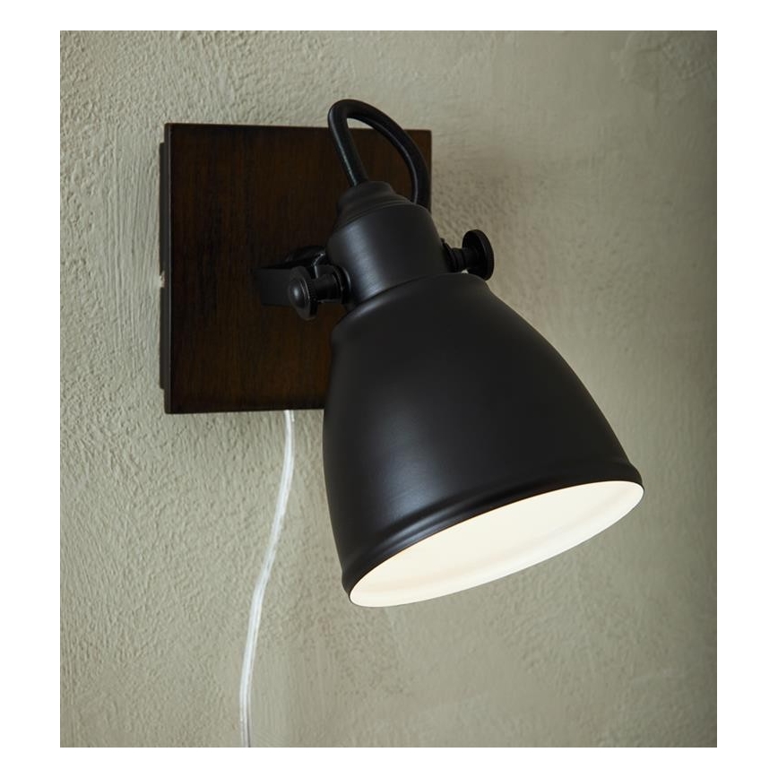 Markslöjd 108211 - Σποτ τοίχου NATIVE 1xE14/18W/230V μαύρο/καφέ