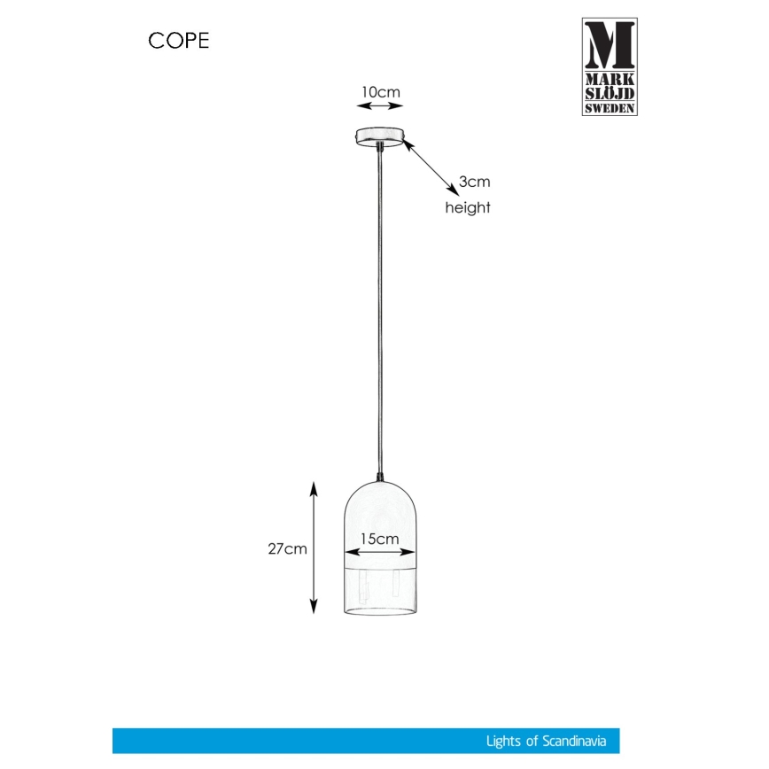 Markslöjd 108225 - Μονόφωτο φωτιστικό οροφής COPE 1xE14/18W/230V