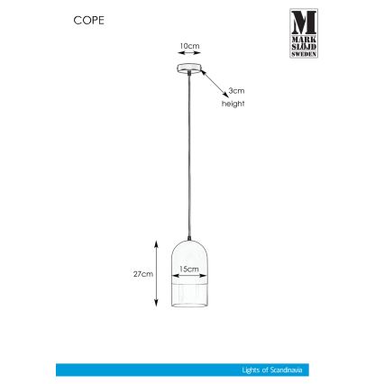 Markslöjd 108225 - Μονόφωτο φωτιστικό οροφής COPE 1xE14/18W/230V