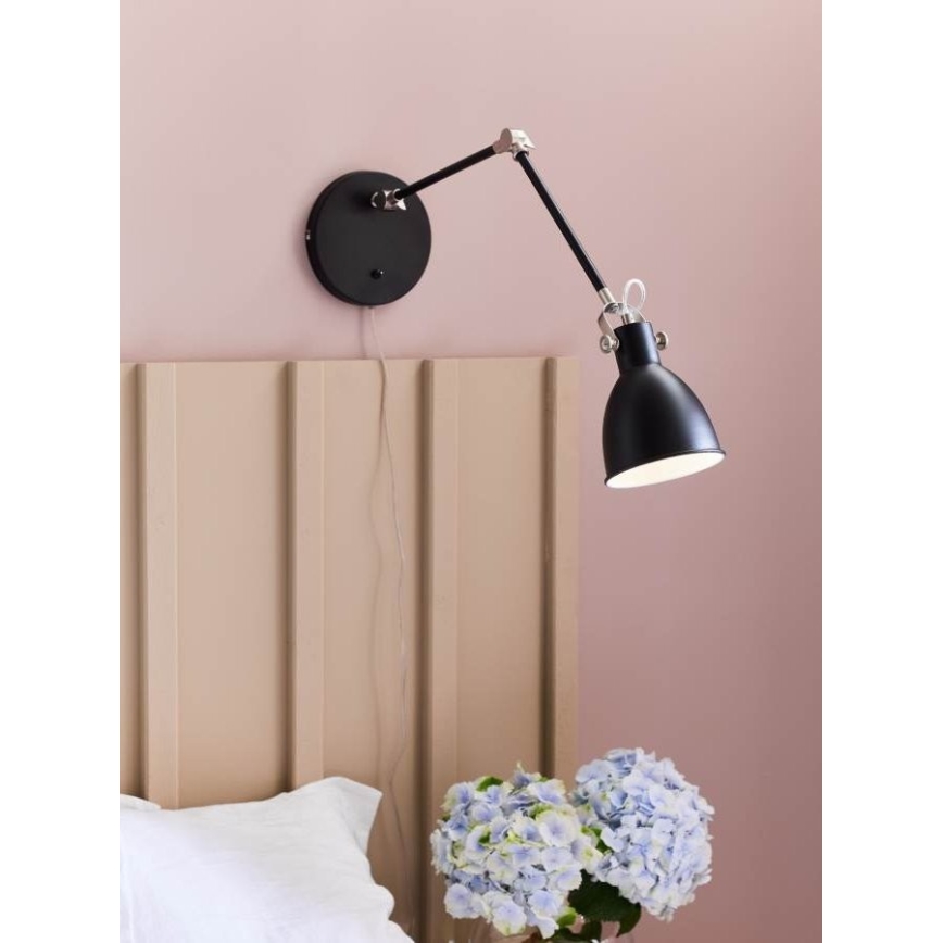Markslöjd 108250 - Λάμπα τοίχου HOUSE 1xE14/40W/230V μαύρο