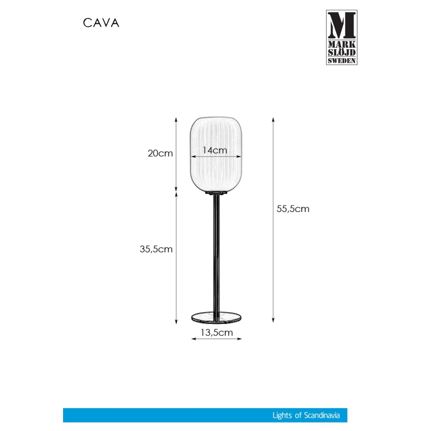 Markslöjd 108251 - Επιτραπέζια λάμπα CAVA 1xE14/40W/230V χρυσό