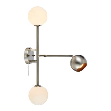 Markslöjd 108256 - Φωτιστικό τοίχου BESIDE 2xG9/20W/230V + 1xGU10/7W/230V ματ χρώμιο