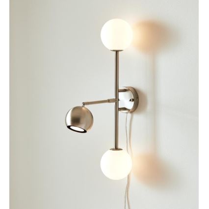 Markslöjd 108256 - Φωτιστικό τοίχου BESIDE 2xG9/20W/230V + 1xGU10/7W/230V ματ χρώμιο