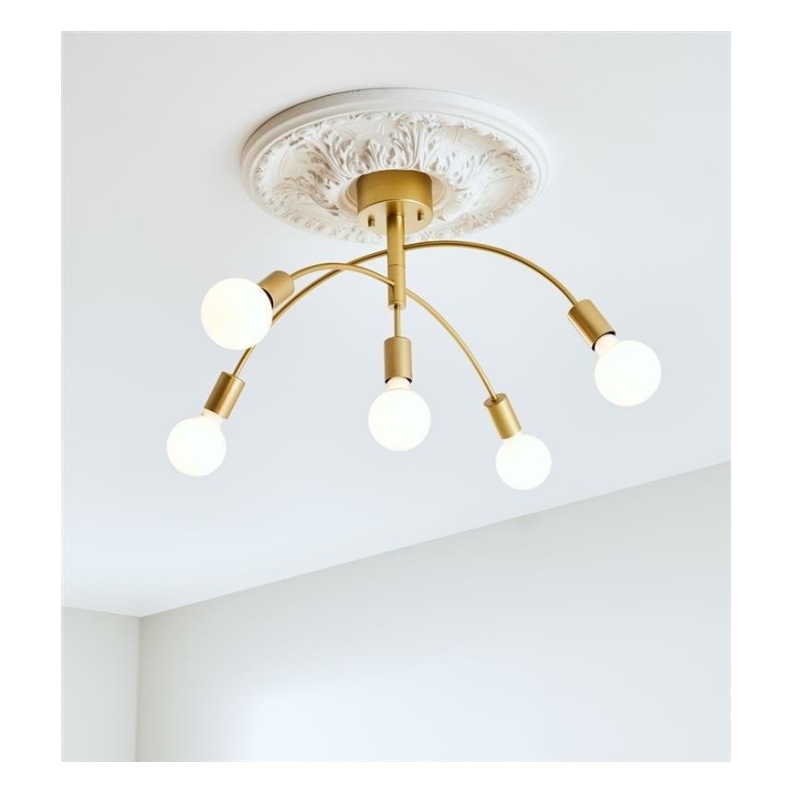 Markslöjd 108285 - Πλαφονιέρα οροφής πολύφωτο CYGNUS 5xE27/40W/230V χρυσό