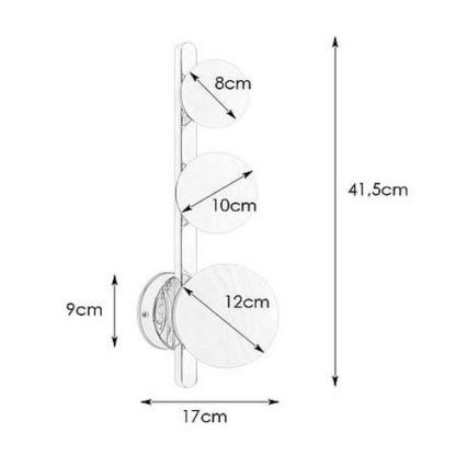 Markslöjd 108349 - Επιτοίχιο φωτιστικό μπάνιου PURO 3xG9/20W/230V IP44 μαύρο