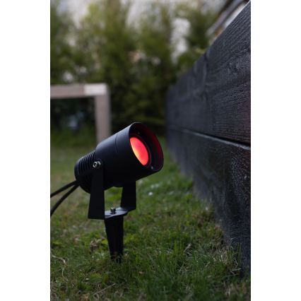 Markslöjd 108404 - LED RGBW Φωτιστικό εξωτερικού χώρου GARDEN24 LED/6W/24V 30 cm IP44 μαύρο