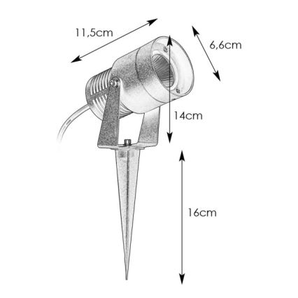 Markslöjd 108404 - LED RGBW Φωτιστικό εξωτερικού χώρου GARDEN24 LED/6W/24V 30 cm IP44 μαύρο