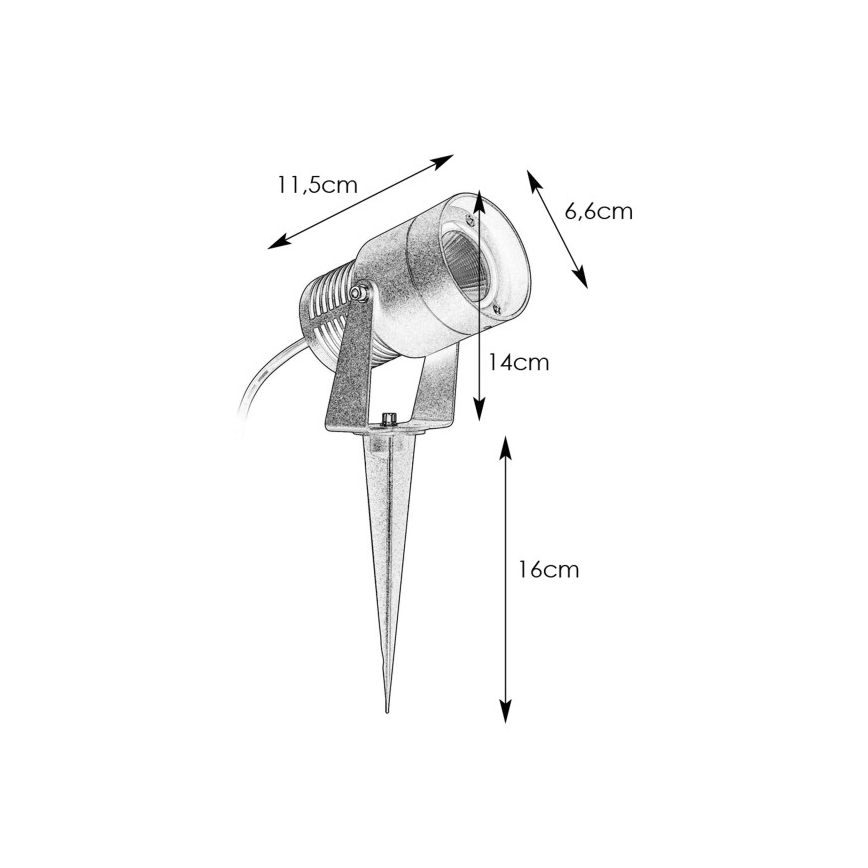 Markslöjd 108404 - LED RGBW Φωτιστικό εξωτερικού χώρου GARDEN24 LED/6W/24V 30 cm IP44 μαύρο