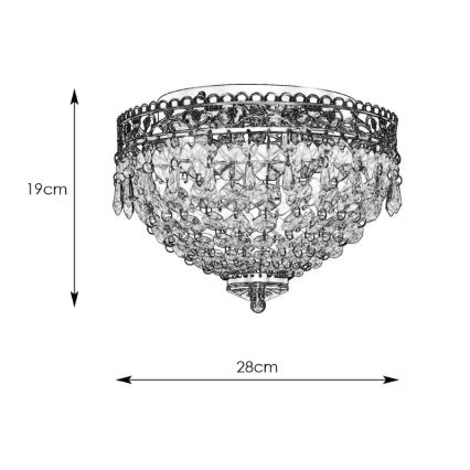 Markslöjd 108423 - Φωτιστικό οροφής JOLINE 2xE14/40W/230V ματ χρώμιο