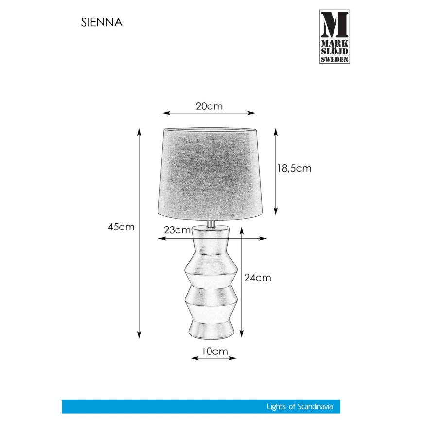 Markslöjd 108448 - Eπιτραπέζια λάμπα SIENNA 1xE27/40W/230V λευκό