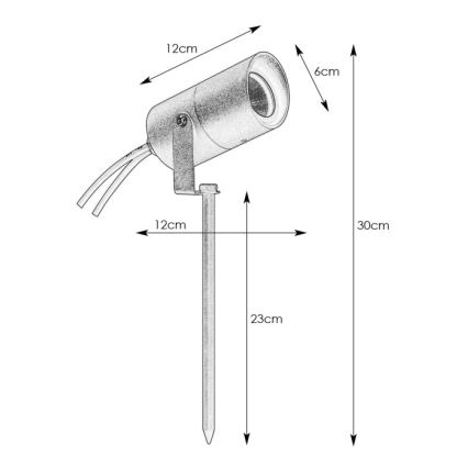 Markslöjd 108484 - Εξωτερικό φωτιστικό LED GARDEN24 LED/6W/24V 30 cm IP44 μαύρο