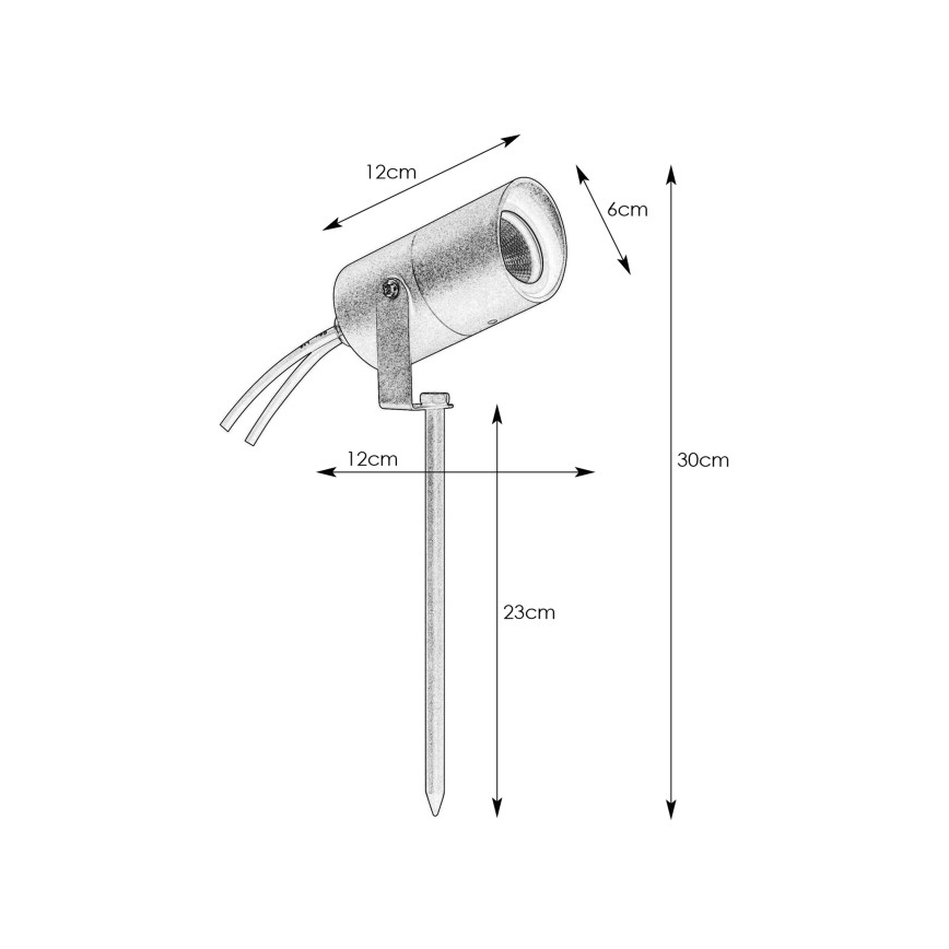 Markslöjd 108484 - Εξωτερικό φωτιστικό LED GARDEN24 LED/6W/24V 30 cm IP44 μαύρο