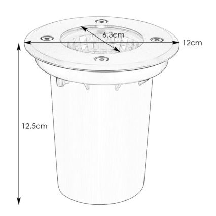 Markslöjd 108537 - Εντοιχισμένο εξωτερικό φωτιστικό LED GARDEN24 LED/9W/24V IP44 ματ χρώμιο