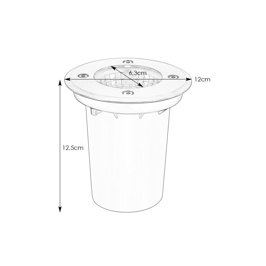 Markslöjd 108537 - Εντοιχισμένο εξωτερικό φωτιστικό LED GARDEN24 LED/9W/24V IP44 ματ χρώμιο