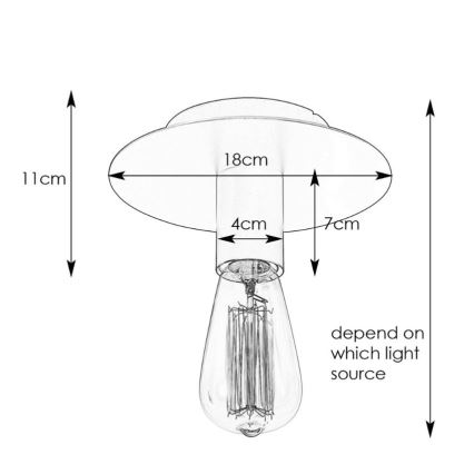 Markslöjd 108541 - Φωτιστικό οροφής PIATTO 1xE27/40W/230V χρυσαφί