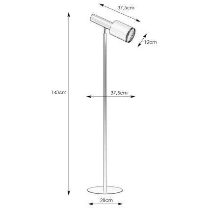 Markslöjd 108542 - Επιδαπέδια λάμπα OZZY 1xE27/40W/230V μαύρο