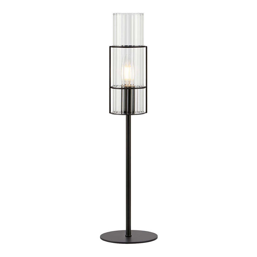 Markslöjd 108555 - Eπιτραπέζια λάμπα TUBO 1xE14/40W/230V 50 cm μαύρο/clear