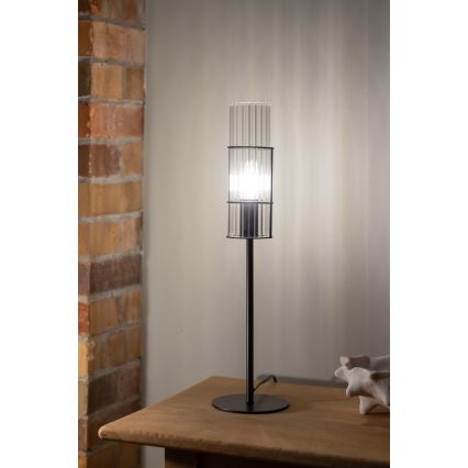 Markslöjd 108555 - Eπιτραπέζια λάμπα TUBO 1xE14/40W/230V 50 cm μαύρο/clear