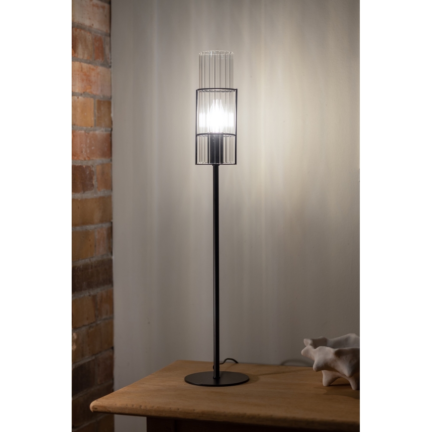 Markslöjd 108556 - Eπιτραπέζια λάμπα TUBO 1xE14/40W/230V 65 cm μαύρο/clear