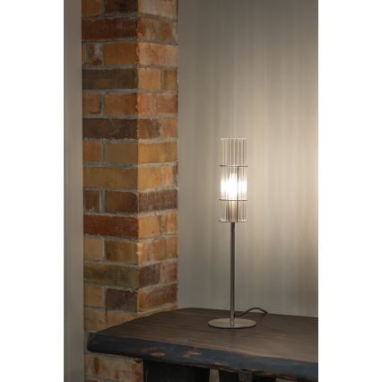 Markslöjd 108557 - Eπιτραπέζια λάμπα TUBO 1xE14/40W/230V 50 cm γυαλιστερό χρώμιο/clear