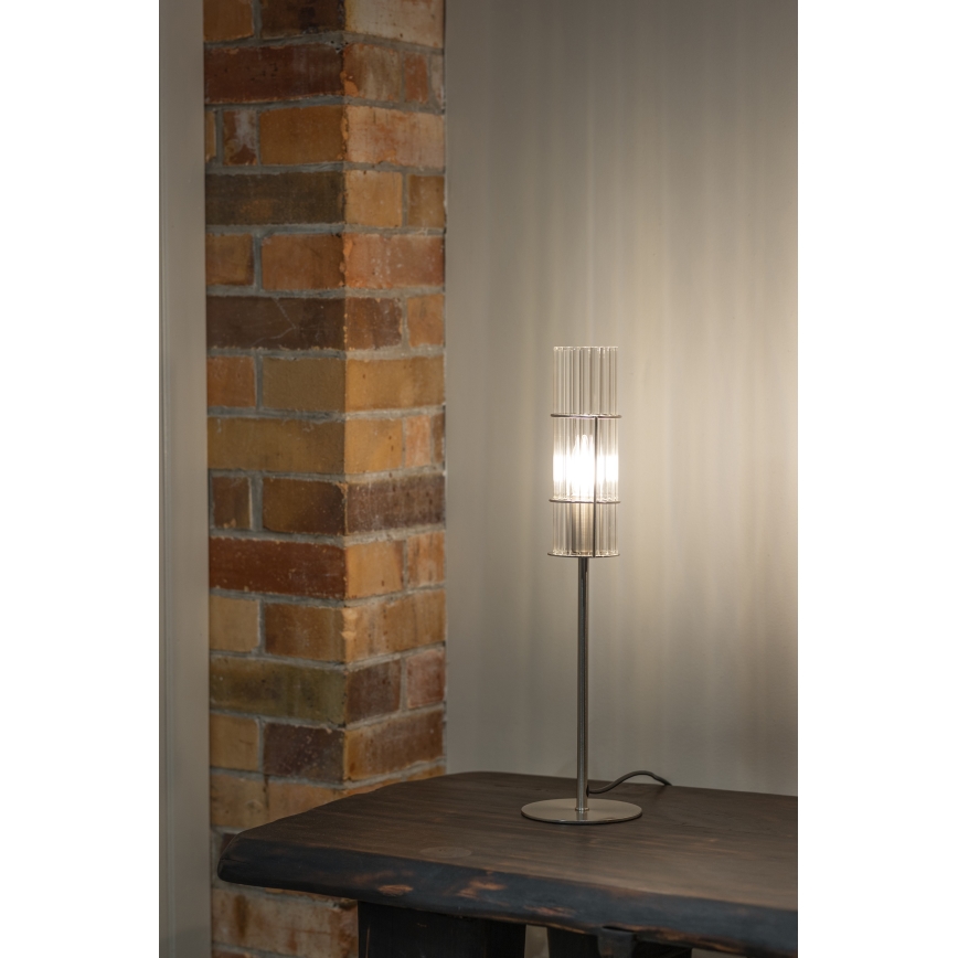 Markslöjd 108557 - Eπιτραπέζια λάμπα TUBO 1xE14/40W/230V 50 cm γυαλιστερό χρώμιο/clear