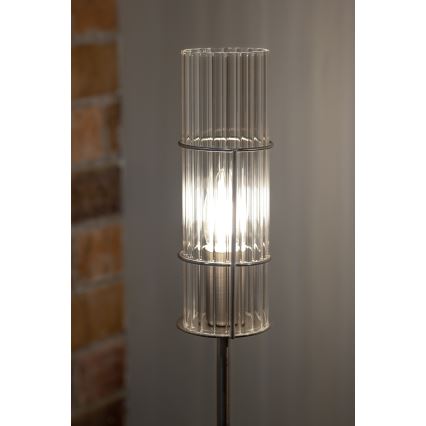 Markslöjd 108557 - Eπιτραπέζια λάμπα TUBO 1xE14/40W/230V 50 cm γυαλιστερό χρώμιο/clear