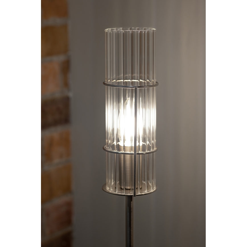 Markslöjd 108557 - Eπιτραπέζια λάμπα TUBO 1xE14/40W/230V 50 cm γυαλιστερό χρώμιο/clear