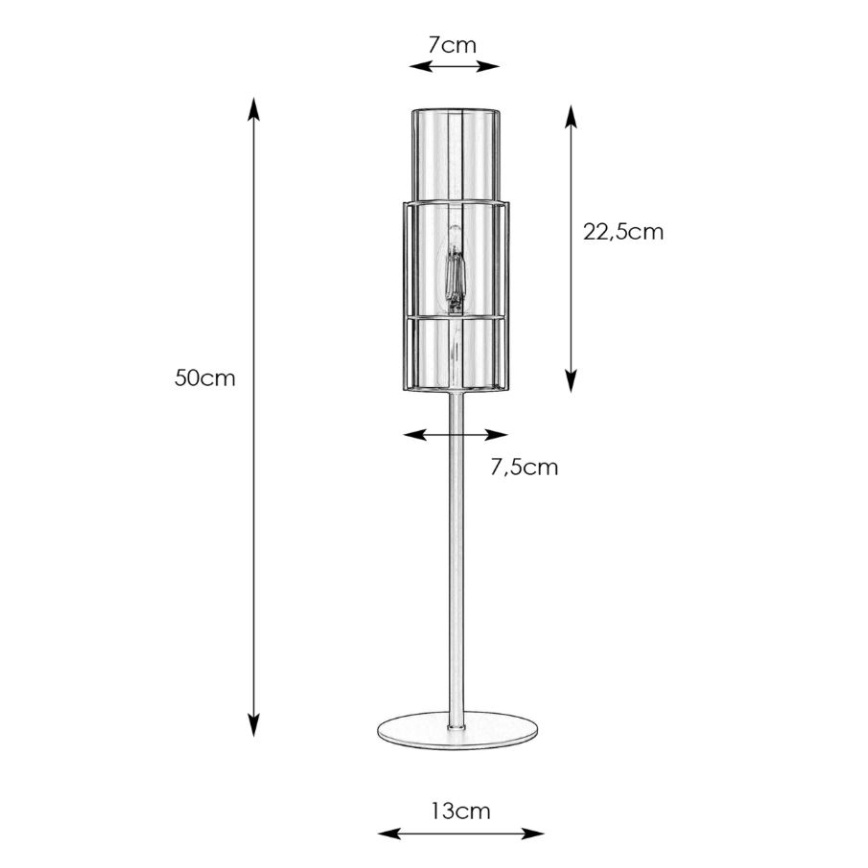 Markslöjd 108559 - Eπιτραπέζια λάμπα TUBO 1xE14/40W/230V 50 cm μαύρο