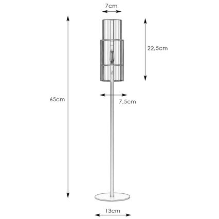 Markslöjd 108560 - Eπιτραπέζια λάμπα TORCIA 1xE14/40W/230V 65 cm μαύρο