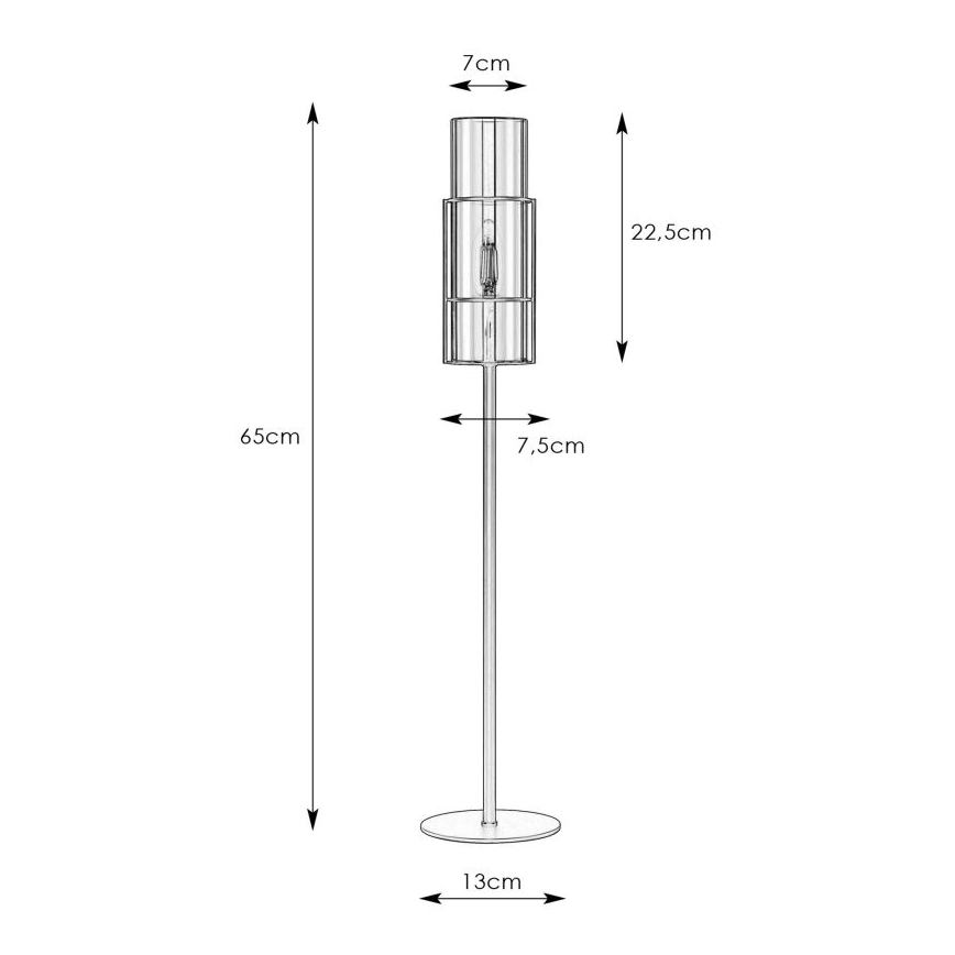 Markslöjd 108560 - Eπιτραπέζια λάμπα TORCIA 1xE14/40W/230V 65 cm μαύρο