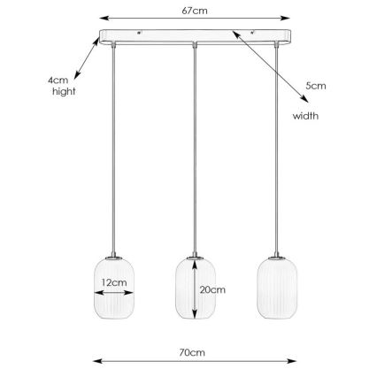 Markslöjd 108563 - Κρεμαστό φωτιστικό οροφής ράγα CAVA 3xE14/40W/230V