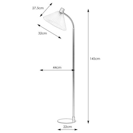 Markslöjd 108568 - Επιδαπέδια λάμπα MIRA 1xE27/40W/230V μαύρο