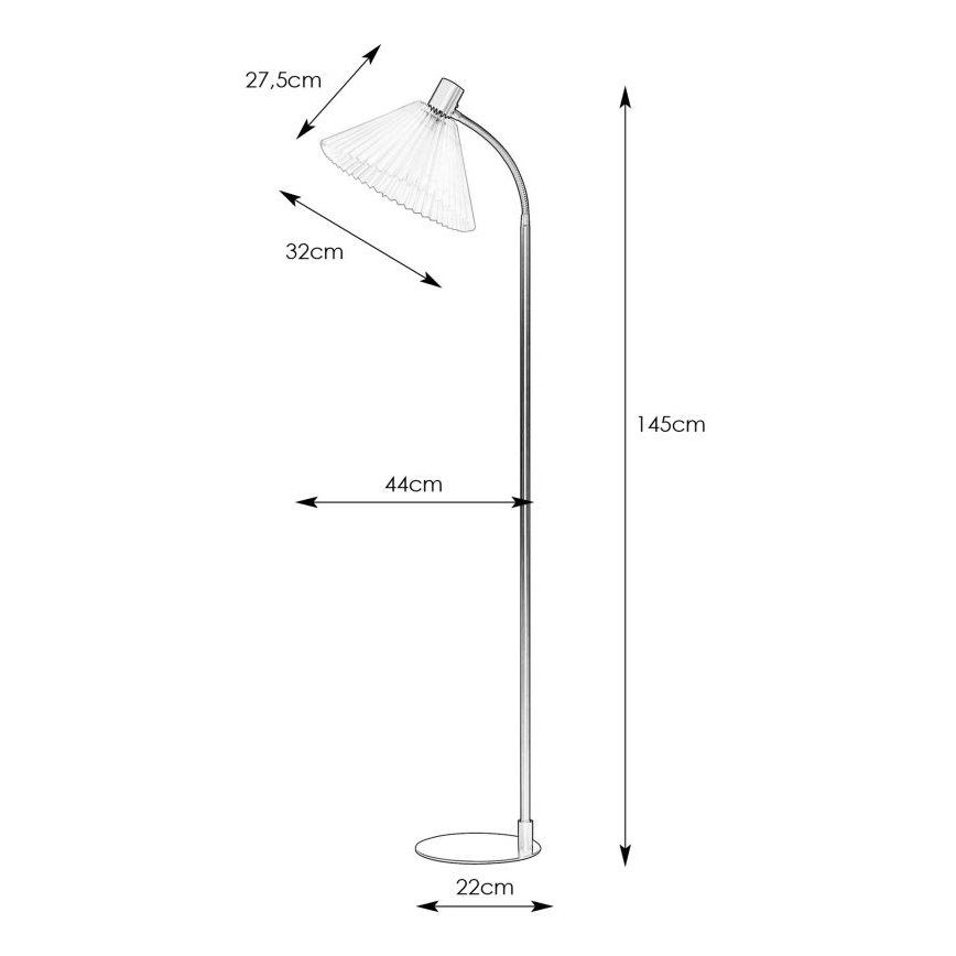 Markslöjd 108568 - Επιδαπέδια λάμπα MIRA 1xE27/40W/230V μαύρο