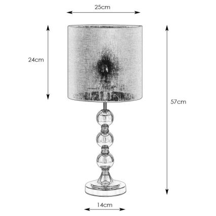 Markslöjd 108574 - Eπιτραπέζια λάμπα OCTO 1xE27/40W/230V μαύρο/χρυσαφί