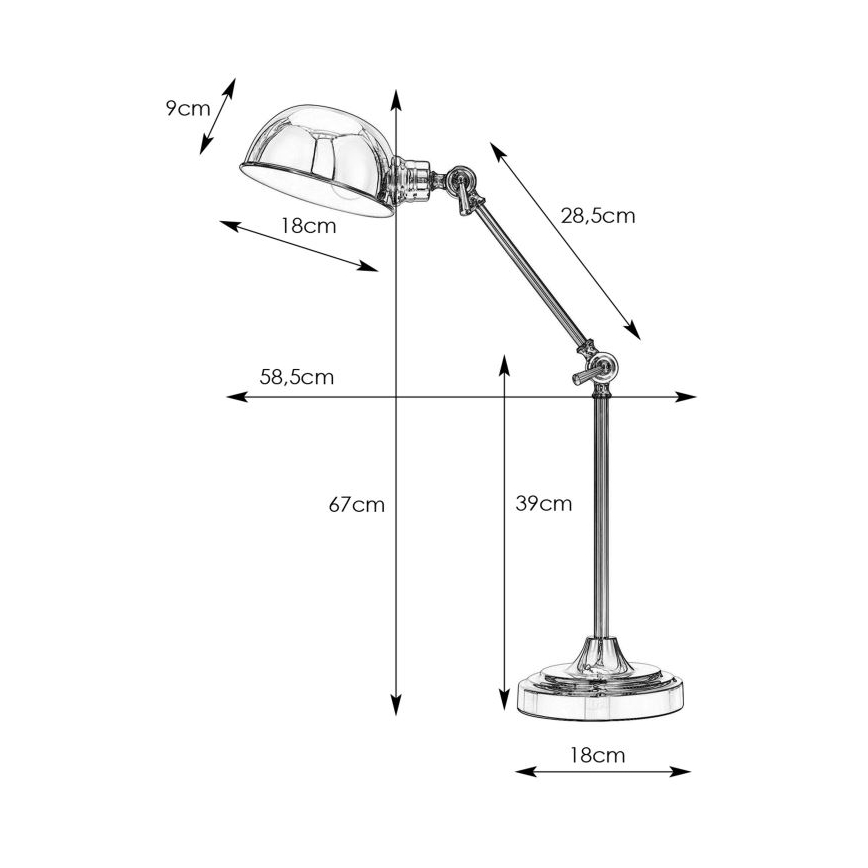 Markslöjd 108584 - Eπιτραπέζια λάμπα PORTLAND 1xE27/40W/230V μαύρο