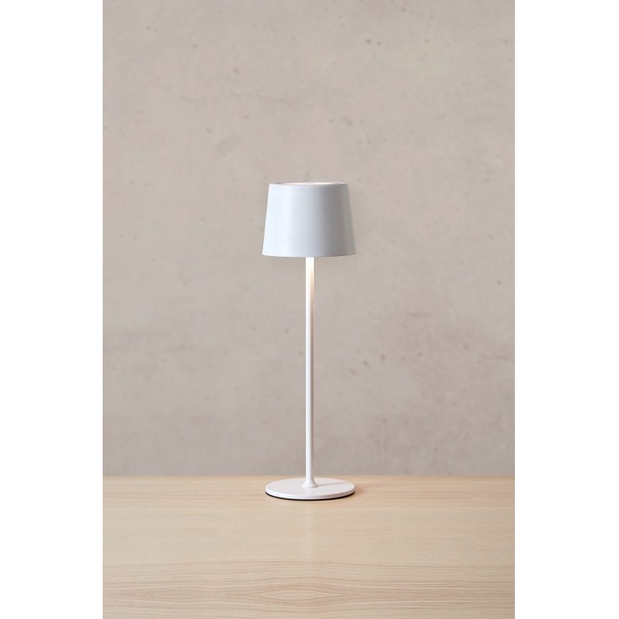 Markslöjd 108654 - Φωτιστικό LED επαναφορτιζόμενο με ρύθμιση φωτεινότητας FIORE LED/2W/5V IP44 38 εκ. λευκό