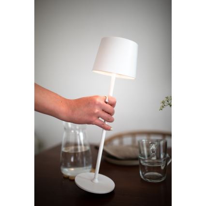 Markslöjd 108654 - Φωτιστικό LED επαναφορτιζόμενο με ρύθμιση φωτεινότητας FIORE LED/2W/5V IP44 38 εκ. λευκό