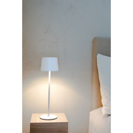 Markslöjd 108654 - LED Dimmable επαναφορτιζόμενο φωτιστικό FIORE LED/2W/5V IP44 38cm λευκό