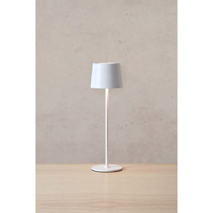 Markslöjd 108654 - LED Dimmable επαναφορτιζόμενο φωτιστικό FIORE LED/2W/5V IP44 38cm λευκό