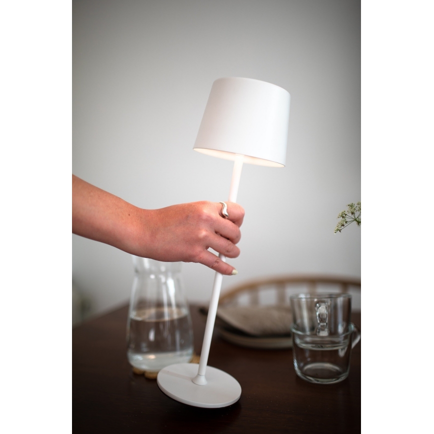 Markslöjd 108654 - LED Dimmable επαναφορτιζόμενο φωτιστικό FIORE LED/2W/5V IP44 38cm λευκό