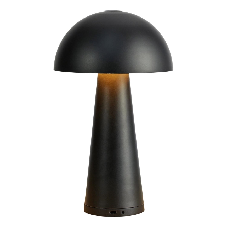 Markslöjd 108655 - LED Dimmable επαναφορτιζόμενο φωτιστικό FUNGI LED/1,5W/5V IP44 μαύρο