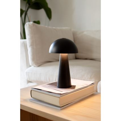 Markslöjd 108655 - LED Dimmable επαναφορτιζόμενο φωτιστικό FUNGI LED/1,5W/5V IP44 μαύρο