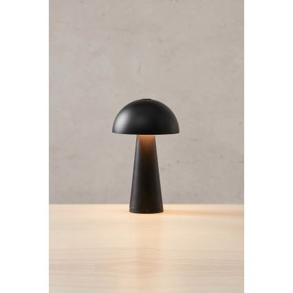 Markslöjd 108655 - LED Dimmable επαναφορτιζόμενο φωτιστικό FUNGI LED/1,5W/5V IP44 μαύρο