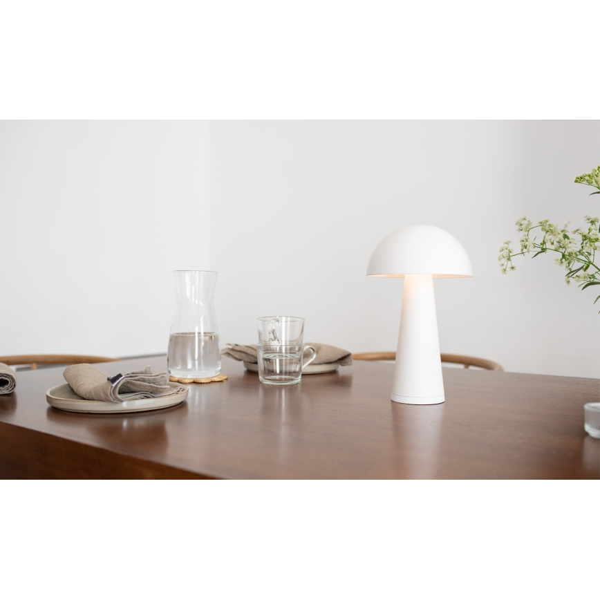 Markslöjd 108656 - LED Dimmable επαναφορτιζόμενο φωτιστικό FUNGI LED/1,5W/5V IP44 λευκό