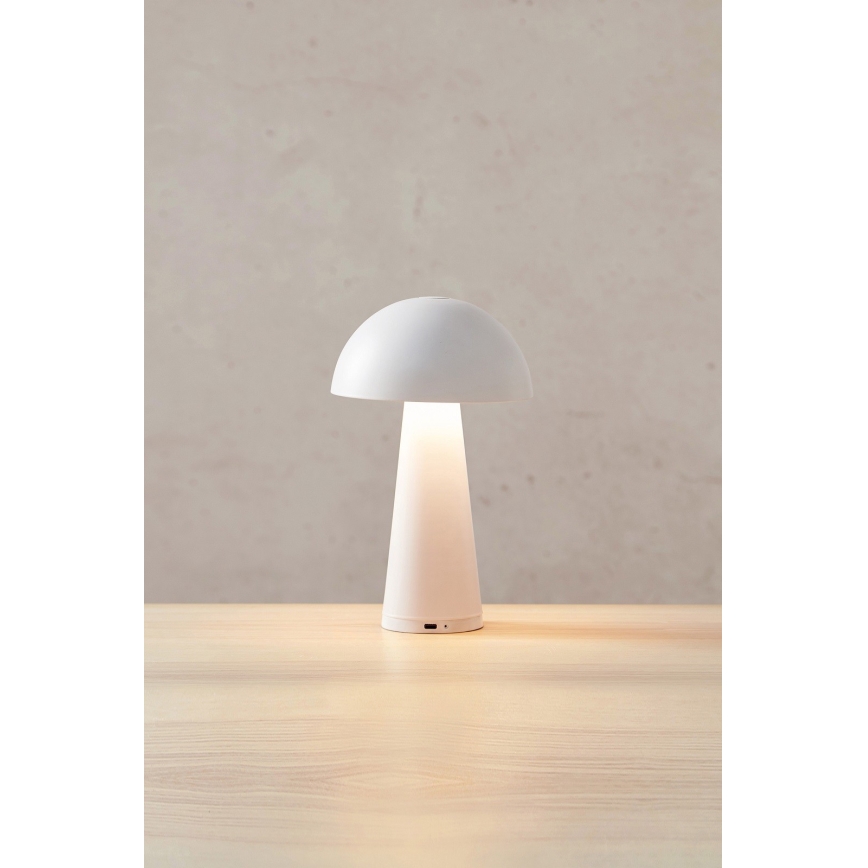 Markslöjd 108656 - LED Dimmable επαναφορτιζόμενο φωτιστικό FUNGI LED/1,5W/5V IP44 λευκό