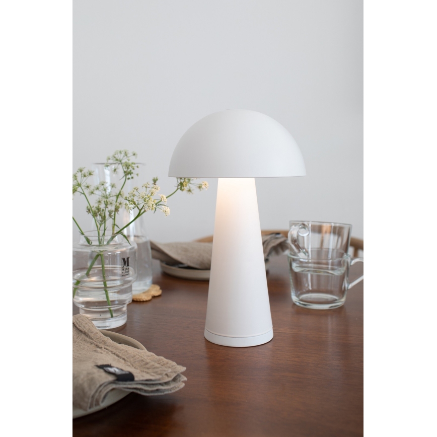 Markslöjd 108656 - LED Dimmable επαναφορτιζόμενο φωτιστικό FUNGI LED/1,5W/5V IP44 λευκό