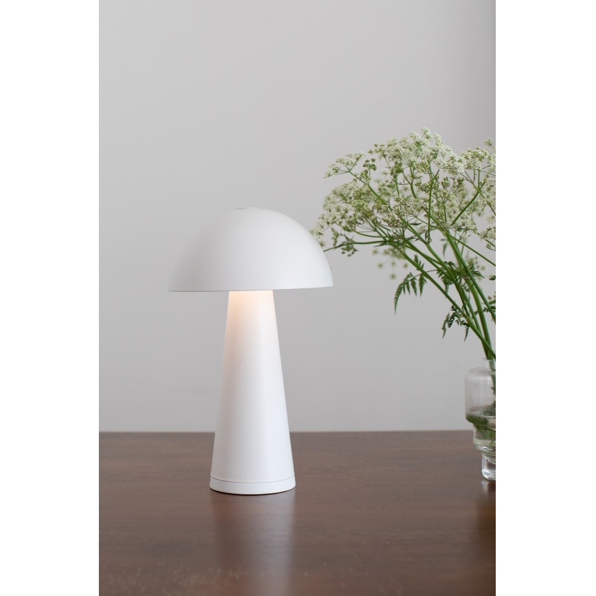 Markslöjd 108656 - LED Dimmable επαναφορτιζόμενο φωτιστικό FUNGI LED/1,5W/5V IP44 λευκό