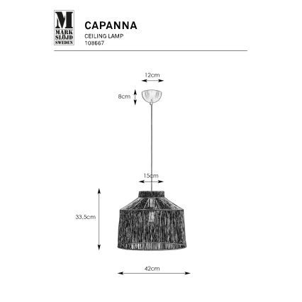 Markslöjd 108667 - Κρεμαστό φωτιστικό οροφής CAPANNA 1xE27/40W/230V ορείχαλκος