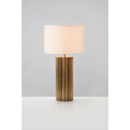 Markslöjd 108669 - Eπιτραπέζια λάμπα HASHIRA 1xE27/40W/230V λευκό/ορείχαλκος